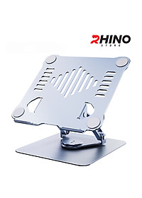 Kệ đỡ Laptop xoay 360° tản nhiệt Rhino KL301, giá đỡ máy tính nhôm cao cấp, gấp gọn - Hàng chính hãng