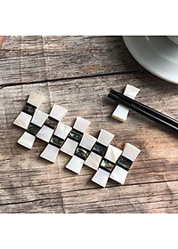 Combo 10 chiếc Gác Đũa xà cừ hình chữ nhật cẩn Bào Ngư VIP (CTH743) Sang trọng trên bàn ăn