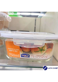 Bộ 3 hộp bảo quản thủy tinh hình vuông Lock&Lock LLG224S3 750ml (Trong suốt)