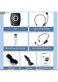 Takstar E8W - Máy Trợ Giảng Không Dây UHF, Hỗ Trợ Bluetooth, Cổng USB, Công Suất 18W, Sử Dụng 12 Giờ- Hàng chính hãng