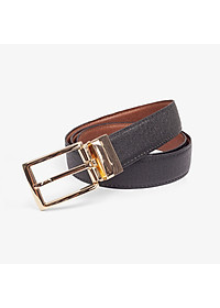 Thắt lưng nam, dây nịt nam da bò Saffiano 2 lớp Bụi Leather L109 - Khóa cài xoay 360 độ, dùng được cả 2 mặt - Bảo hành 12 tháng