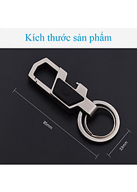 Móc chìa khóa đa năng ô tô, xe máy, gia đình thương hiệu JOBON - Thép hợp kim cao cấp - Da thật 100% - Trọng lượng: 36g -  Mã: ZB-018 - Hàng Nhập Khẩu