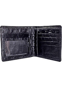 Bộ Ví & Thắt Lưng Nam Vân Cá Sấu Huy Hoàng HT2117-HT4117 (23 x 11,5 cm) - Đen
