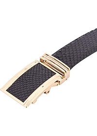 Thắt Lưng Nam Da Trăn Bản Lớn Huy Hoàng HT4312 - Đen