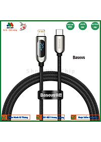 Cáp sạc nhanh tích hợp màn hình LED Baseus Display Fast Charging Data Cable Type-C to IP 20W(CATLSK) - Hàng chính hãng