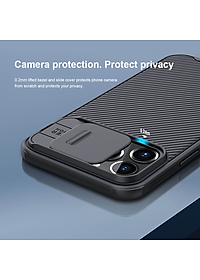 Ốp lưng chống sốc cho iPhone 13 Pro Max bảo vệ Camera hiệu Nillkin Camshield chống sốc cực tốt, chất liệu cao cấp, có khung và nắp đậy bảo vệ Camera - hàng nhập khẩu