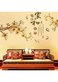 Decal dán tường Hoa mai thư pháp AmyShop DH082