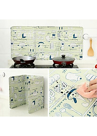 Tấm chắn dầu mỡ chắn gió bếp ga hoạ tiết chịu nhiệt