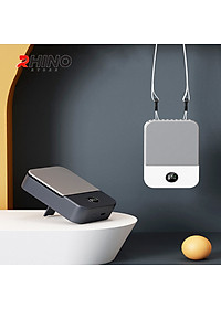 Quạt gió mini cầm tay Rhino F302 tích điện, 3 mức độ gió, pin 2000 mAh kèm dây treo - Hàng chính hãng
