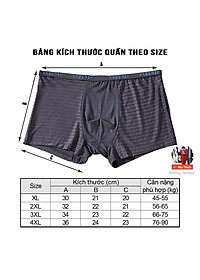 Hộp 4 quần lót nam thông hơi - quần sịp nam tam giác đùi - có size lớn MLQ01