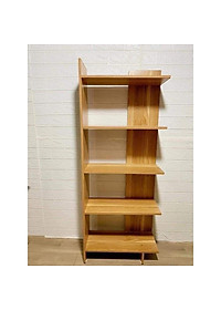 KỆ GỖ GÓC TƯỜNG ĐA NĂNG, KỆ TRANG TRÍ 4 TẦNG CAO 1.2M GỖ CAO SU TỰ NHIÊN