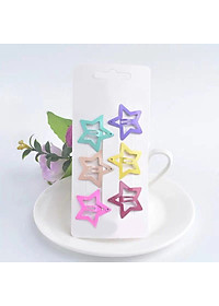 Vỉ 6 kẹp tóc đủ màu mix đồ thêm cá tính ( giao mẫu ngẫu nhiên )