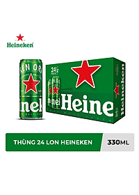 Thùng Bia Heineken 24 Lon Cao Sleek (330ml / Lon)