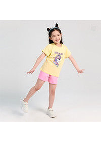 Bộ Đồ Quần Áo Cộc Tay Cho Bé Gái Missmeow Mặc Mùa Hè Chất Liệu Cotton In Hình Kỳ Lân Pony Size Đại Trẻ Em 3,4,5,6,7,8 Tuổi