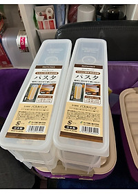 Hộp nhựa đựng & bảo quản đũa thìa, mỳ ống Sanada Seiko 1.3L nắp kín - nội địa Nhật Bản