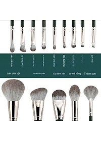Bộ Cọ Trang Điểm 14Cây AW01 Cao cấp  + Hộp  đựng túi da bao đẹp
