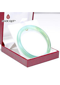 Vòng tay liền khồi đá mã não xanh bản tròn ni54 mệnh hỏa. mộc - Ngọc Quý Gemstones