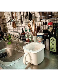 Combo bát tô dùng trong lò vi sóng 1.2L + hộp thực phẩm nắp mềm có quai 800ml - made in Japan