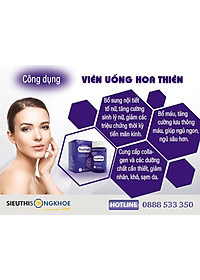 Viên Uống Hoa Thiên Hộp 30 viên giúp cân bằng nội tiết tố nữ, hạn chế lão hóa da , bí quyết cho chị em  trẻ đẹp (Sắc Ngọc Khang)