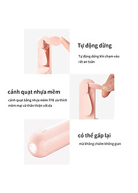 Quạt cầm tay mini JISULIFE đầu USB đa năng 4800mAh/2000mAh-Hàng chính hãng