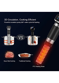 Máy nấu chậm Sous Vide BioloMix SV-9008 kết nối Wifi, công suất 1300W-Hàng chính hãng