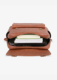 Balo da nam nữ công sở khóa gài thanh lịch UBP2 - 5021, ba lô đựng laptop 15 inch