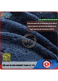 Gối ngủ cao su non HT SYS - Ruột gối Memory Foam công nghệ Nhật Bản - Gối giúp ngủ nhanh , chống mỏi vai gáy - Mang đến giấc ngủ ngon cho mọi nhà
