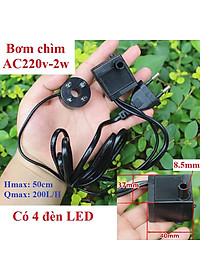 Bơm chìm hồ cá 2w, 5w, 8w có LED, dàn tưới mưa ...