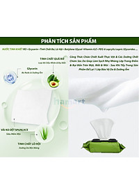 Bịch 80 Khăn Giấy Ướt Tẩy Trang Tinh Dầu Bơ Hamart Sạch Sâu Dưỡng Ẩm Da Mặt Hiệu Quả Tiện Lợi