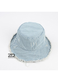 Nón vành tròn, Mũ bucket jean rách nam nữ phong cách cá tính
