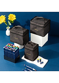 Bút Màu Marker Chuyên Nghiệp Hai Đầu Kèm Túi Vải Và Đế Họa Cụ Vẽ Tranh Cao Cấp Finenolo Deli - Phù Hợp Tô Màu Vẽ Tranh Manga Anime - EC184