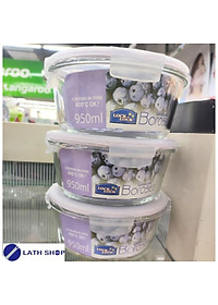 Combo 3 Hộp Thủy Tinh Chịu Nhiệt Glass Euro Lock&Lock LLG861 (950ml)
