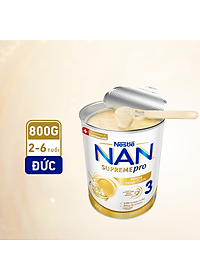 Sữa bột Nestlé NAN SUPREMEPRO 3 800g nhập khẩu Đức đạm Gentle Optipro ngừa mẫn cảm Tặng Đồ Chơi Bàn Kèm Chữ Cái (Dành cho trẻ từ 2 - 6 tuổi)
