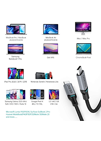 Dây Cáp Sạc Nhanh USB Type C to Type C 100W Dài 1.8M Chuyên Sạc Cho iPhone 15, iP16, Macbook, Laptop, Smartphone CHOETECH XCC-1002-GY - Hàng Chính Hãng