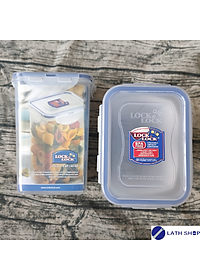 Bộ 2 Hộp Bảo Quản Thực Phẩm Lock&Lock Cao- HPL809  Chất Liệu Nhựa PP, Nắp Có Ron Silicone 1.3L/1 Hộp - Hàng Chính Hãng