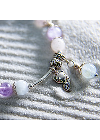 Vòng phong thủy Thạch anh tím mix Thạch anh ưu linh tím VT085