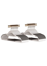 Combo 5 Móc Treo Quần Áo Chống Trượt, Biến Dạng Quần Áo, Móc Áo Nhựa Cao Cấp Chịu Tải Lớn Xoay 360 - Chính Hãng