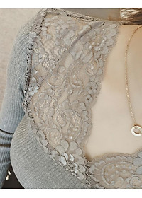 Áo nữ dài tay phối ren Haint Boutique ALe65