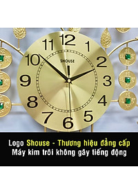 Đồng Hồ Trang Trí Treo Tường Nghệ Thuật Cao Cấp Shouse A23 hiện đại 3D kích cỡ lớn đẹp kim trôi treo phòng khách