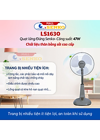 Quạt Đứng Cao Cấp 47W Senko DH1600 (Có chế độ hẹn giờ) - Quạt L1638 (Thân nhựa) - Quạt LS1630 (Thân Sắt) - Hàng chính hãng - Bảo Hành 24 Tháng