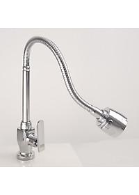 Vòi rửa chén lạnh cần lò xo Đồng mạ Chrome Eurolife EL-RC01 (Trắng bạc)