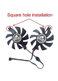 Set 2 Quạt Tản Nhiệt 75mm Cho Card Đồ Họa Gtx 1050ti-4gd5 V2 Gtx960 Gtx950 Gtx 1060-6gd5 Thẻ Videos
