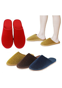 Combo Dép Đi Trong Nhà Thu Đông Đế Chống Thấm Chất Nỉ Nhung Thiết Kế Sang Trọng Cho Nam Và Nữ- Hàng Loại 1- Chính Hãng MINIIN