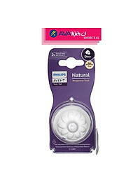 Bộ 2 núm ti Philips Avent SCY966/12 cổ rộng size 6 (từ 9 tháng) - Hàng Chính Hãng
