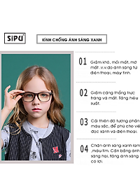 [Kèm Video] Mắt Kính Trẻ Em SiPU Chính Hãng MK07 Chống Ánh Sáng Xanh + Chống gãy - Bé Trai Bé Gái (Kèm Hộp Ô Tô)