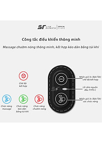 Gối Kê Lưng Massage Túi Khí Kéo Dãn,Tích Hợp Chườm Nóng Công Thái Học, Giảm Đau Cột Sống - Sairui