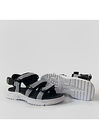 Giày Sandal Nam The Bily 3 Quai Ngang - Đế Trắng Lót Đen Màu Trắng BLDTMD04