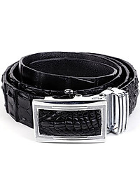 Thắt Lưng Nam Da Cá Sấu Nguyên Con Huy Hoàng HT4204 (120 x 3.5 cm) - Đen