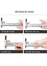 Dụng cụ hỗ trợ đóng đinh bê tông liên hoàn kèm 400 đinh ST18 (Có nút ấn tự nhả đầu búa-Loại tốt)