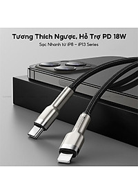 Cáp sạc nhanh PD20W truyền dữ liệu Baseus Metal Data Type-C sang iPhone ( 2 size ) - Hàng chính hãng